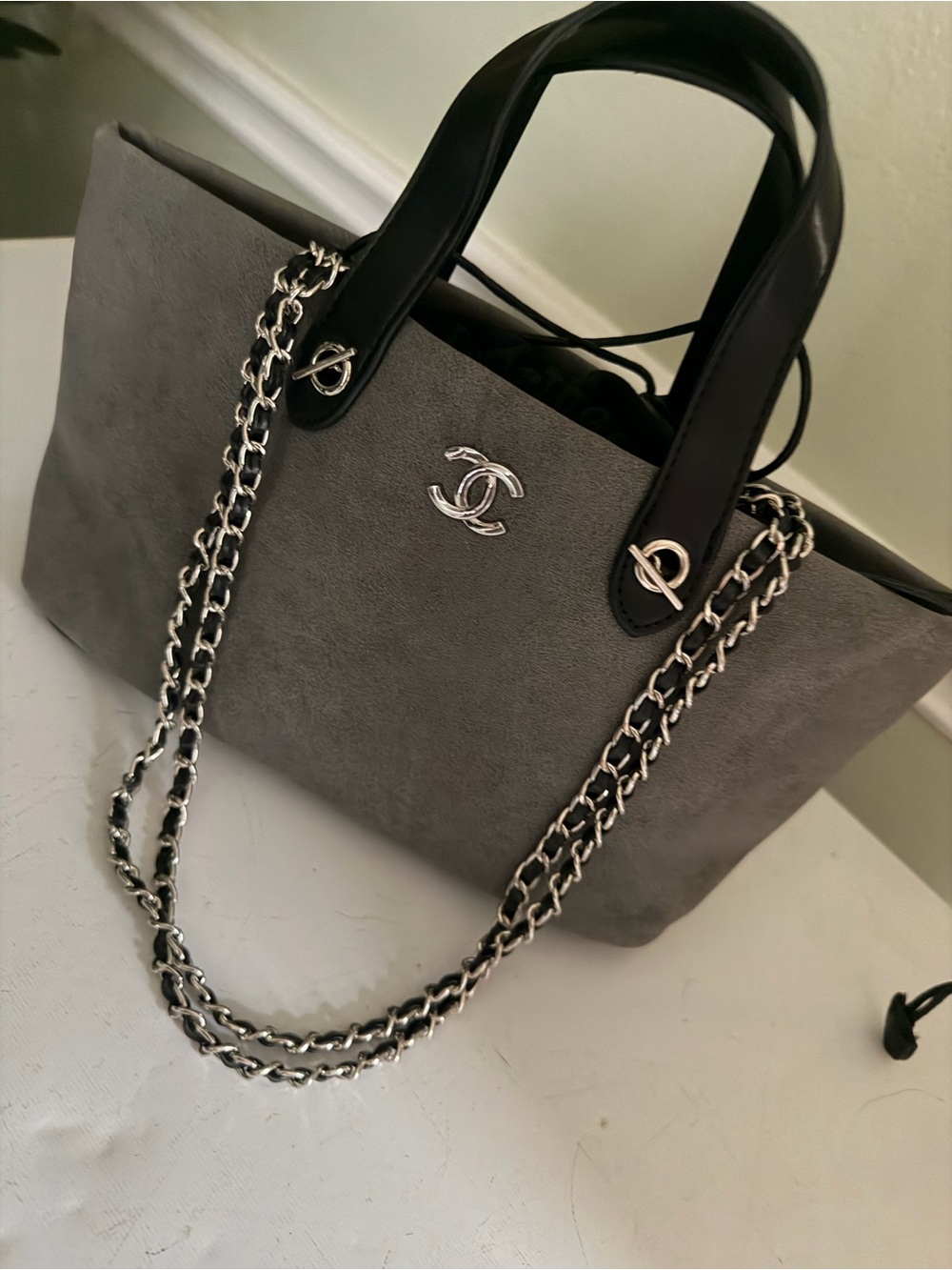 Soft Vegan Suede Fashion Tote